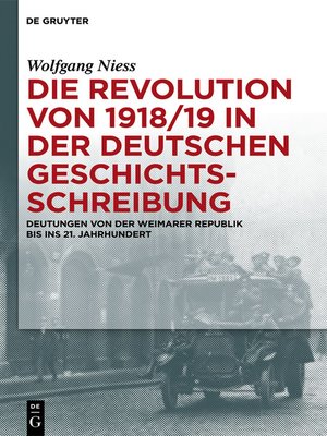 cover image of Die Revolution von 1918/19 in der deutschen Geschichtsschreibung